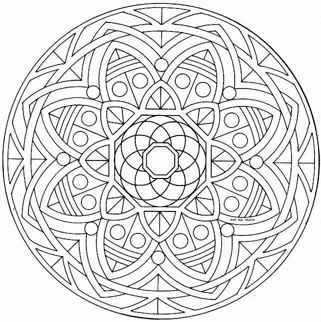 Mandala to color free to print - 6 - Simple Mandalas